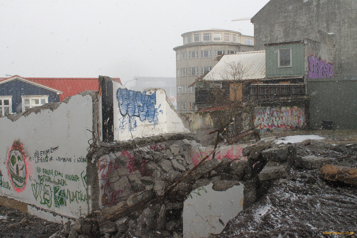 Rubble around Tryggvagata