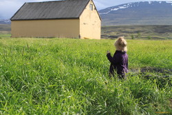 Playing in the grass
