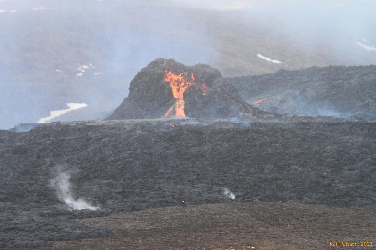 Crater 4 in the sleet