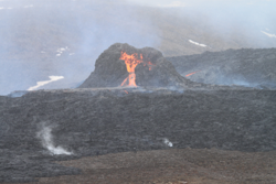 Crater 4 in the sleet