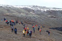 Filling with people too