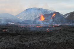 Across the top of the pool