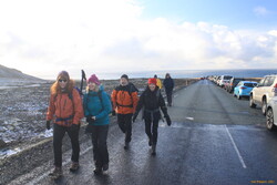 Starting the day, Kata, Ásta, Raggi and Ingibjörg