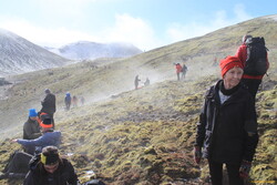 Just steam from the snow burning off