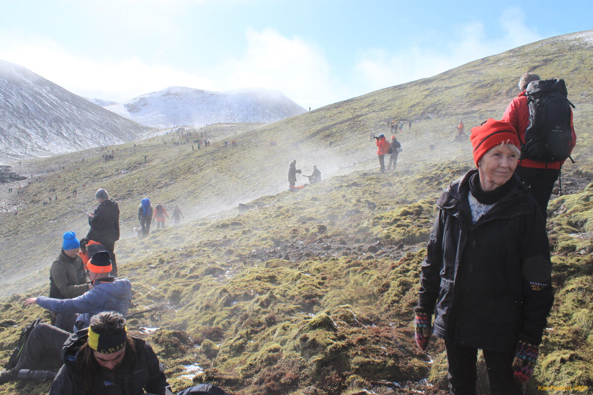 Just steam from the snow burning off