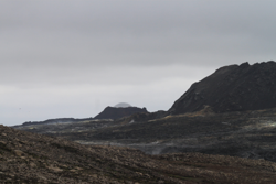 An old crater with Keilir peeking out over the top