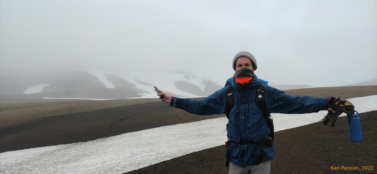 A man in the mountains